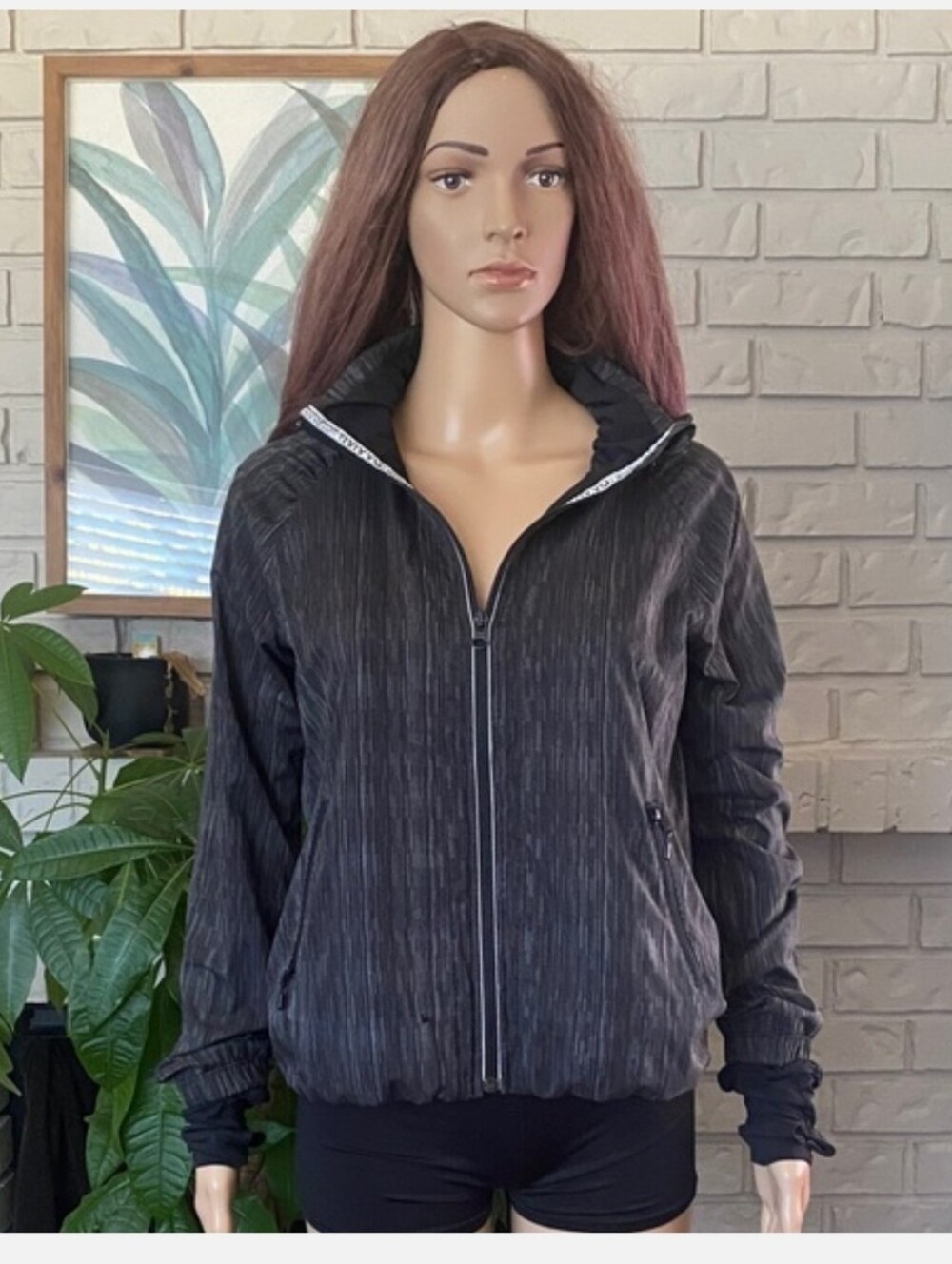Ivivva By LULULEMON BOMBER JACKET Zip-Up GRAY BLACK
